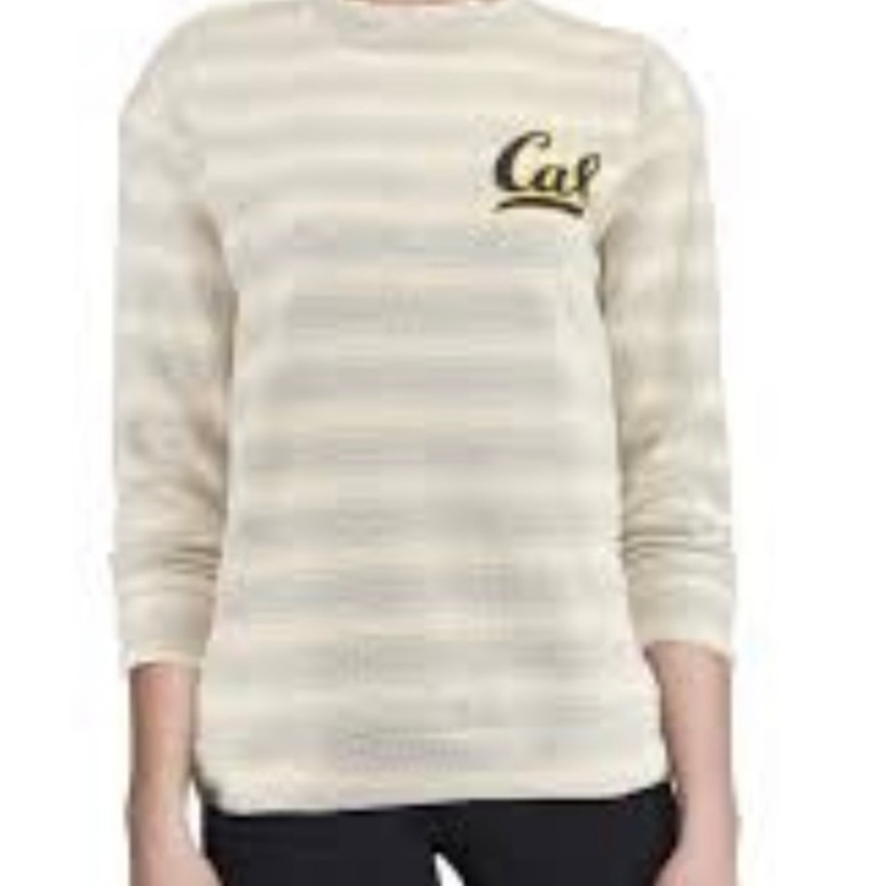 Woolly Threads Cal Bears The Skipper striped pullover size large